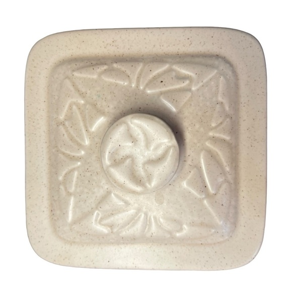 Vintage ALBE L69 Divided Serving Dish Cream Speckled Floral Ceramic Tray - Picture 2 of 8